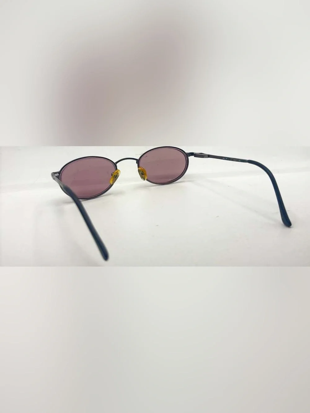 Vintage Tortoise Gunmetal Oval Metal Sunglasses Frames Only
